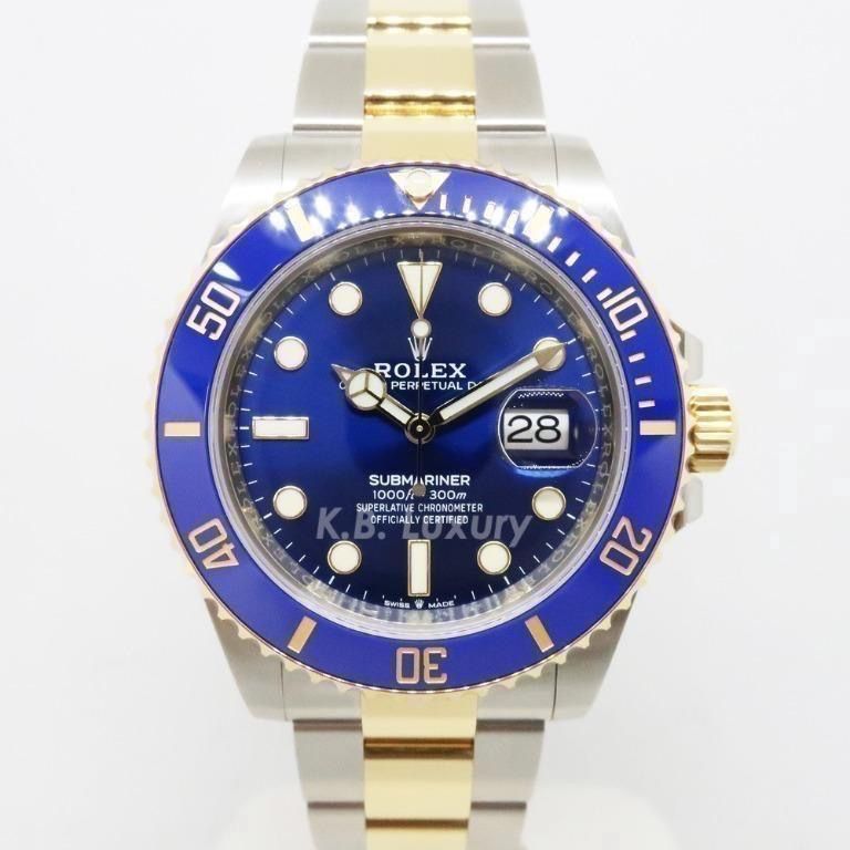 rolex blue submariner two tone